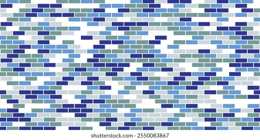 Colorful bricks wall texture vector illustration