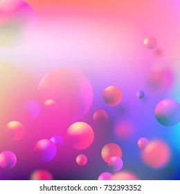 Colorful and bright abstract background with dimensional colorful spheres. Vector illustration for your graphic design.