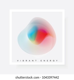 Colorful bright abstract gradient shape