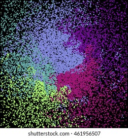 Colorful and bright abstract particle background. Vector illustration.
