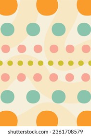 colorful bright abstract poster made of circles