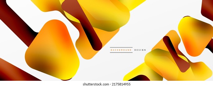 Colorful bright abstract shapes composition. Digital web futuristic template for wallpaper, banner, background, card, book Illustration, landing page