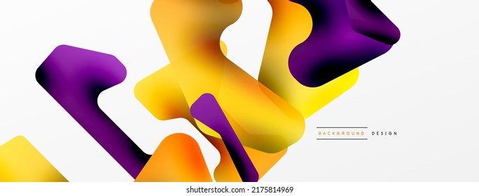 Farbige, helle abstrakte Formen Zusammensetzung. Digitale futuristische Vorlage für Tapeten, Banner, Hintergrund, Karte, Buchillustration, Landungsseite