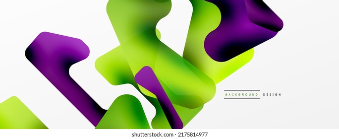 Composición colorida de formas abstractas y brillantes. Plantilla digital futurista web para papel de pared, banner, fondo, tarjeta, libro Ilustración, página de inicio