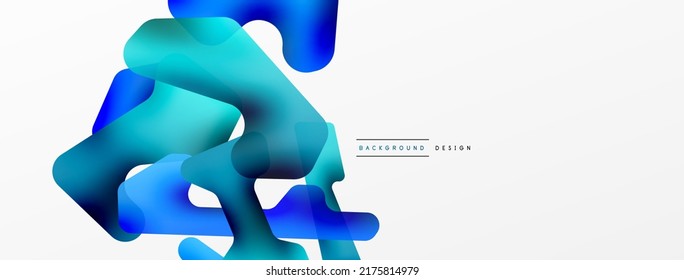 Colorful bright abstract shapes composition. Digital web futuristic template for wallpaper, banner, background, card, book Illustration, landing page