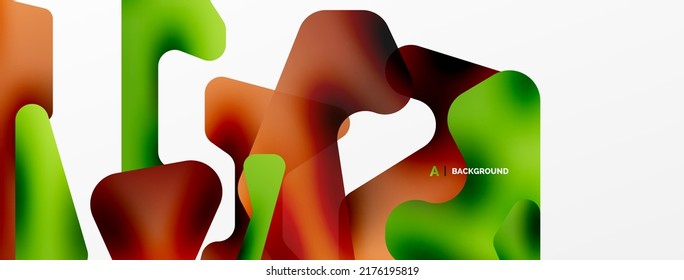 Farbige, helle abstrakte Formen Zusammensetzung. Digitale futuristische Vorlage für Tapeten, Banner, Hintergrund, Karte, Buchillustration, Landungsseite