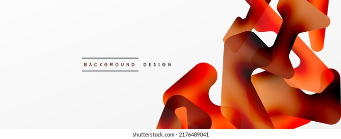 Colorful bright abstract shapes composition. Digital web futuristic template for wallpaper, banner, background, card, book Illustration, landing page
