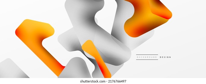 Colorful bright abstract shapes composition. Digital web futuristic template for wallpaper, banner, background, card, book Illustration, landing page