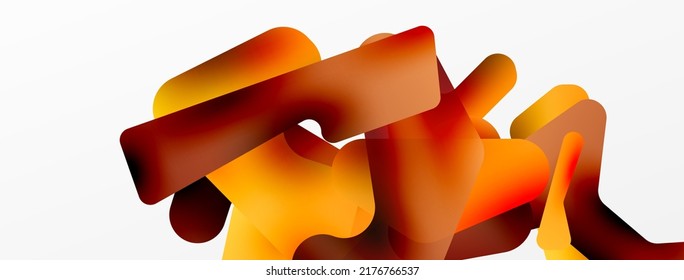 Farbige, helle abstrakte Formen Zusammensetzung. Digitale futuristische Vorlage für Tapeten, Banner, Hintergrund, Karte, Buchillustration, Landungsseite