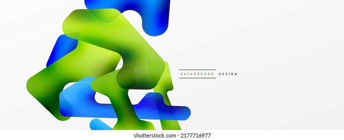 Colorful bright abstract shapes composition. Digital web futuristic template for wallpaper, banner, background, card, book Illustration, landing page