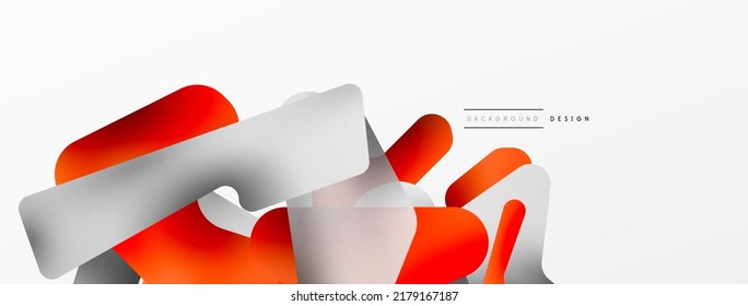 Colorful bright abstract shapes composition. Digital web futuristic template for wallpaper, banner, background, card, book Illustration, landing page