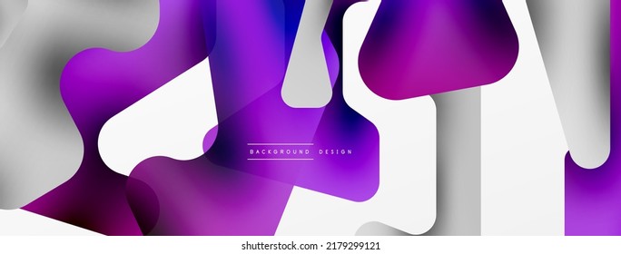 Colorful bright abstract shapes composition. Digital web futuristic template for wallpaper, banner, background, card, book Illustration, landing page