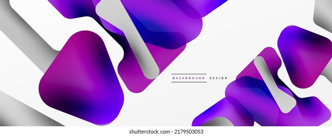 Colorful bright abstract shapes composition. Digital web futuristic template for wallpaper, banner, background, card, book Illustration, landing page