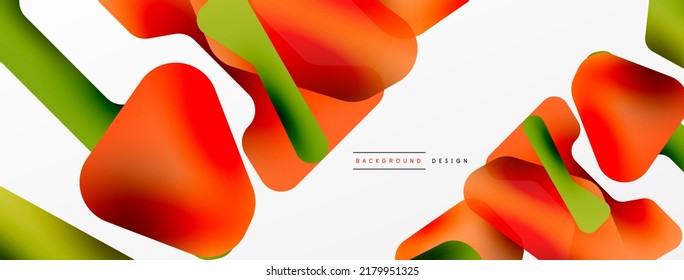 Colorful bright abstract shapes composition. Digital web futuristic template for wallpaper, banner, background, card, book Illustration, landing page