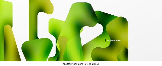 Colorful bright abstract shapes composition. Digital web futuristic template for wallpaper, banner, background, card, book Illustration, landing page
