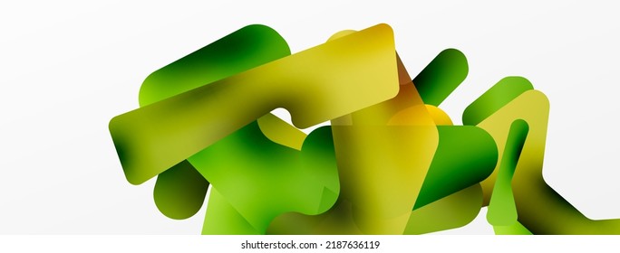 Colorful bright abstract shapes composition. Digital web futuristic template for wallpaper, banner, background, card, book Illustration, landing page
