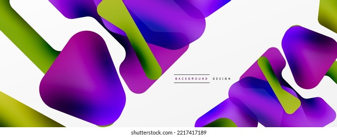 Composición colorida de formas abstractas y brillantes. Plantilla digital futurista web para papel de pared, banner, fondo, tarjeta, libro Ilustración, página de inicio