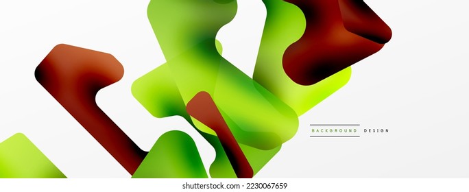Colorful bright abstract shapes composition. Digital web futuristic template for wallpaper, banner, background, card, book Illustration, landing page