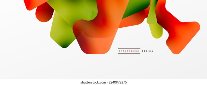 Colorful bright abstract shapes composition. Digital web futuristic template for wallpaper, banner, background, card, book Illustration, landing page