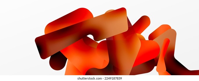 Colorful bright abstract shapes composition. Digital web futuristic template for wallpaper, banner, background, card, book Illustration, landing page