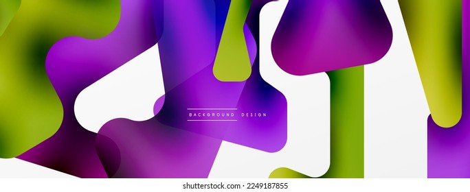 Colorful bright abstract shapes composition. Digital web futuristic template for wallpaper, banner, background, card, book Illustration, landing page