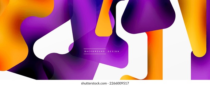 Colorful bright abstract shapes composition. Digital web futuristic template for wallpaper, banner, background, card, book Illustration, landing page