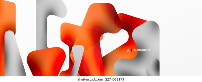 Colorful bright abstract shapes composition. Digital web futuristic template for wallpaper, banner, background, card, book Illustration, landing page