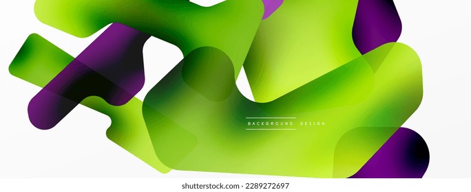 Colorful bright abstract shapes composition. Digital web futuristic template for wallpaper, banner, background, card, book Illustration, landing page