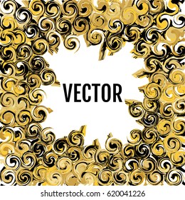 Colorful bright abstract spiral, vortex background. Frame, banner for text. Element, template for design. Vector