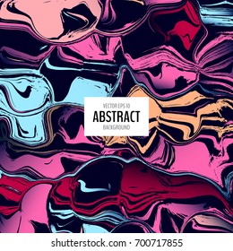 Colorful and bright abstract vector background with curved colorful lines and swirls. Marble texture background. Vector illustration for your graphic design.