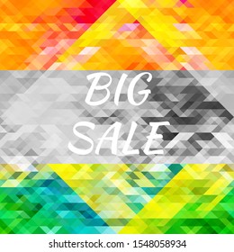 Colorful bright background of small triangles. Suitable for postcard design and sales.