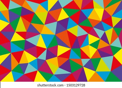 Colorful bright background of triangles for your design. Vector illustration.