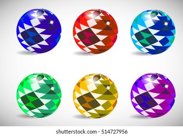 Colorful bright balls