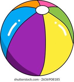 colorful bright beach ball vector