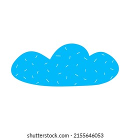 Farbige hellblaue Wolke mit Schlaganfällen