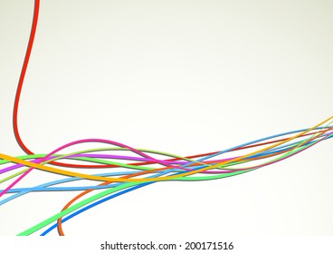 Colorful bright cable background - rapid speed. Vector illustration