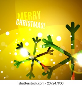 Colorful bright Chrismas card, modern abstract template