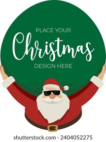 Colorida y brillante tarjeta de felicitación de Navidad. Plantilla para su texto o diseño. Feliz Navidad y Feliz Año Nuevo.