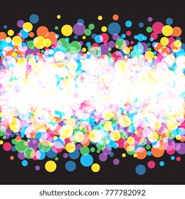 colorful  bright circles. rainbow colors spotted vector background