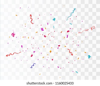 Colorful Bright Confetti Background. Confetti Burst. Festive Vector Illustration