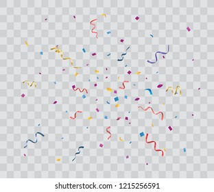 Colorful Bright Confetti Background. Confetti Burst. Festive Vector Illustration