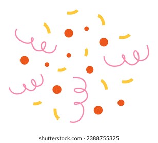 Colorful and bright confetti explosion vector illustration on a white background