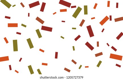 Colorful bright confetti with green color isolated on white background. Festive vector illustration