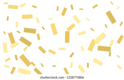 Colorful bright confetti with green color isolated on white background. Festive vector illustration