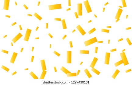 Colorful bright confetti with green color isolated on white background. Festive vector illustration