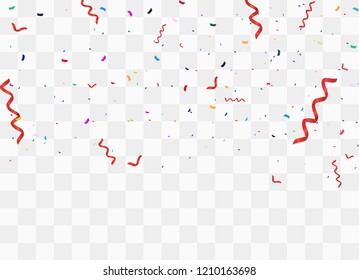 Red Blue Confetti Celebrations Parties Can Stock Vector (Royalty Free ...