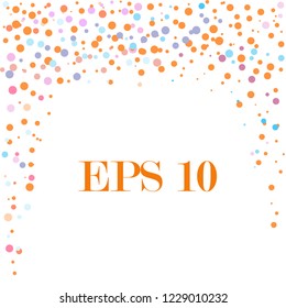 Colorful bright confetti isolated on white background. Holiday festive vector illustration. EPS 10