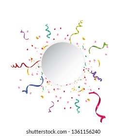 Colorful bright confetti isolated on transparent background. Festive vector illustration. EPS 10