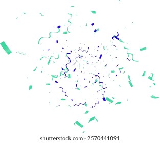 Colorful bright confetti isolated on transparent background. Vector illustration eps10.
