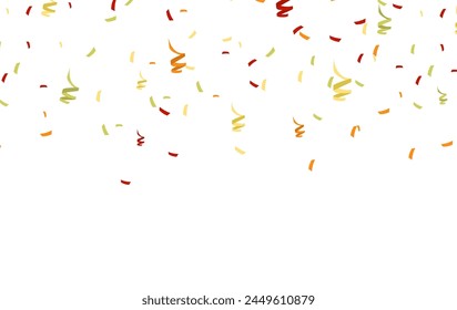 Colorful bright confetti on a transparent background. Holiday vector illustration.
